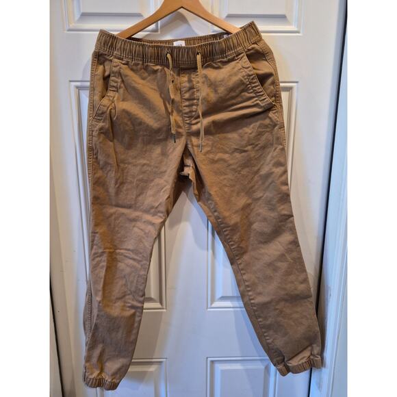 LOT of 2 GAP & OLD NAVY Essential Jogger Pants Mens Size Small - Black & Khaki - Picture 1 of 16